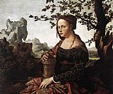 Mary Canvas Paintings - Mary Magdalene By Jan van Scorel